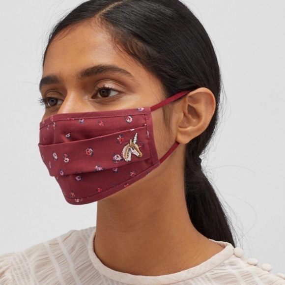 COACH • Uni Face Mask With Mini Vintage Rose Print - Picture 2 of 6